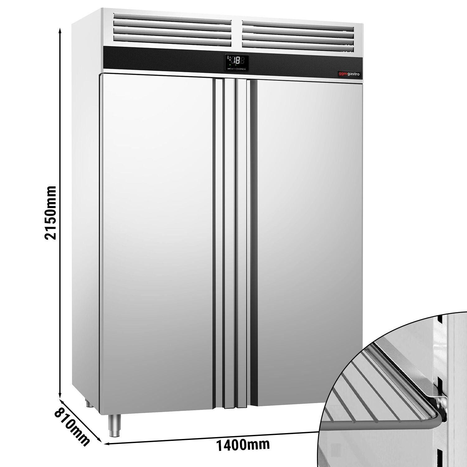 Deep Freezer Premium - GN 2/1 - 1400 liters - 2 doors