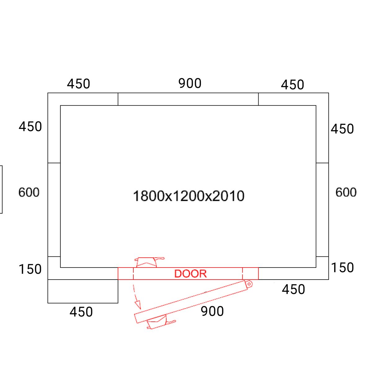 Deep Freezer Room -1800x1200mm - 2,65m³ - PVC Curtain Including