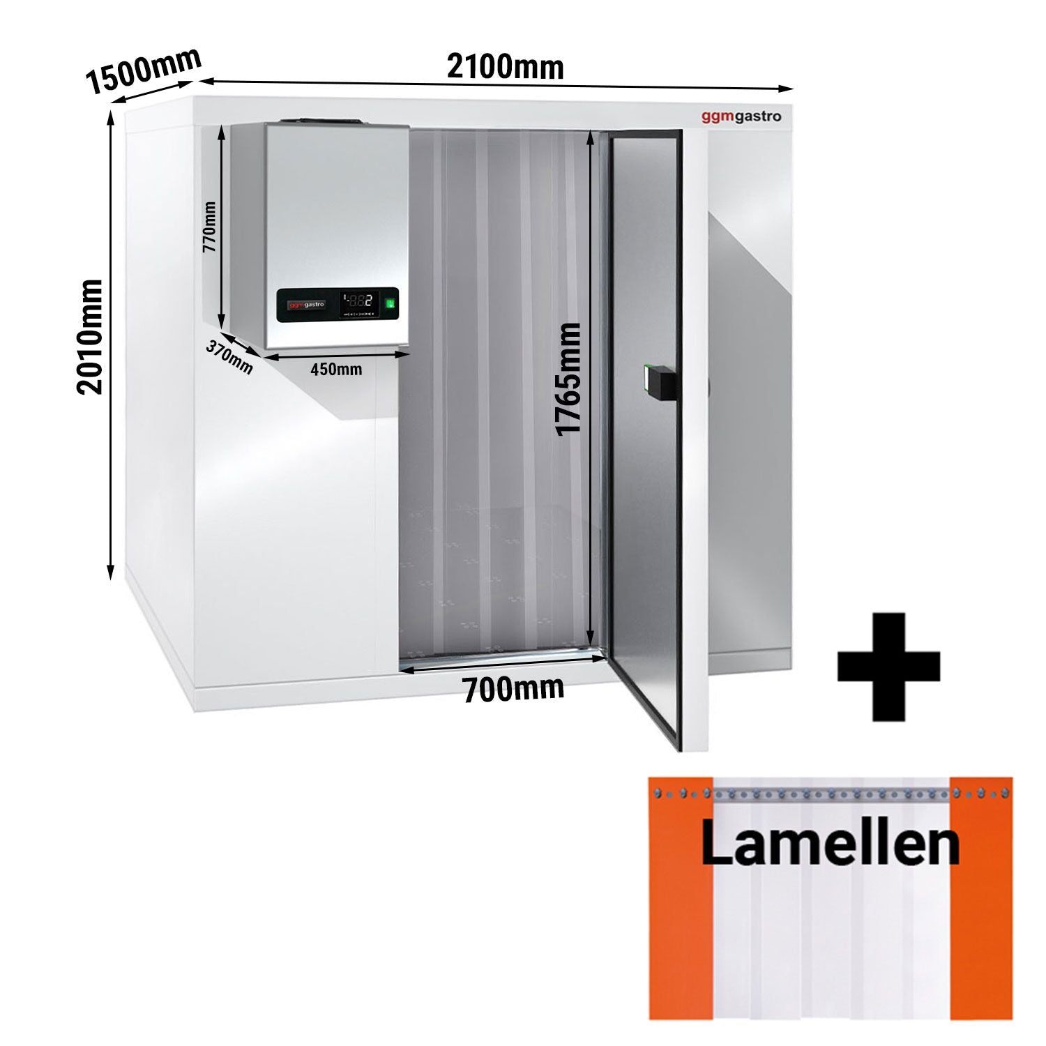 Deep Freezer Room - 2100x1500mm - 4.2m³ - Drink Freezer Unit & Curtain