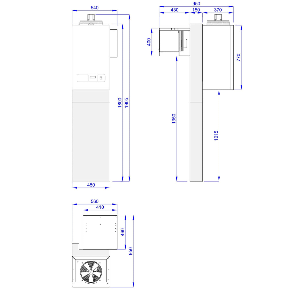 Stainless Steel Deep Freezer Room - 2100x1500mm - 4,14m³ - Including Freezer Unit & Curtain
