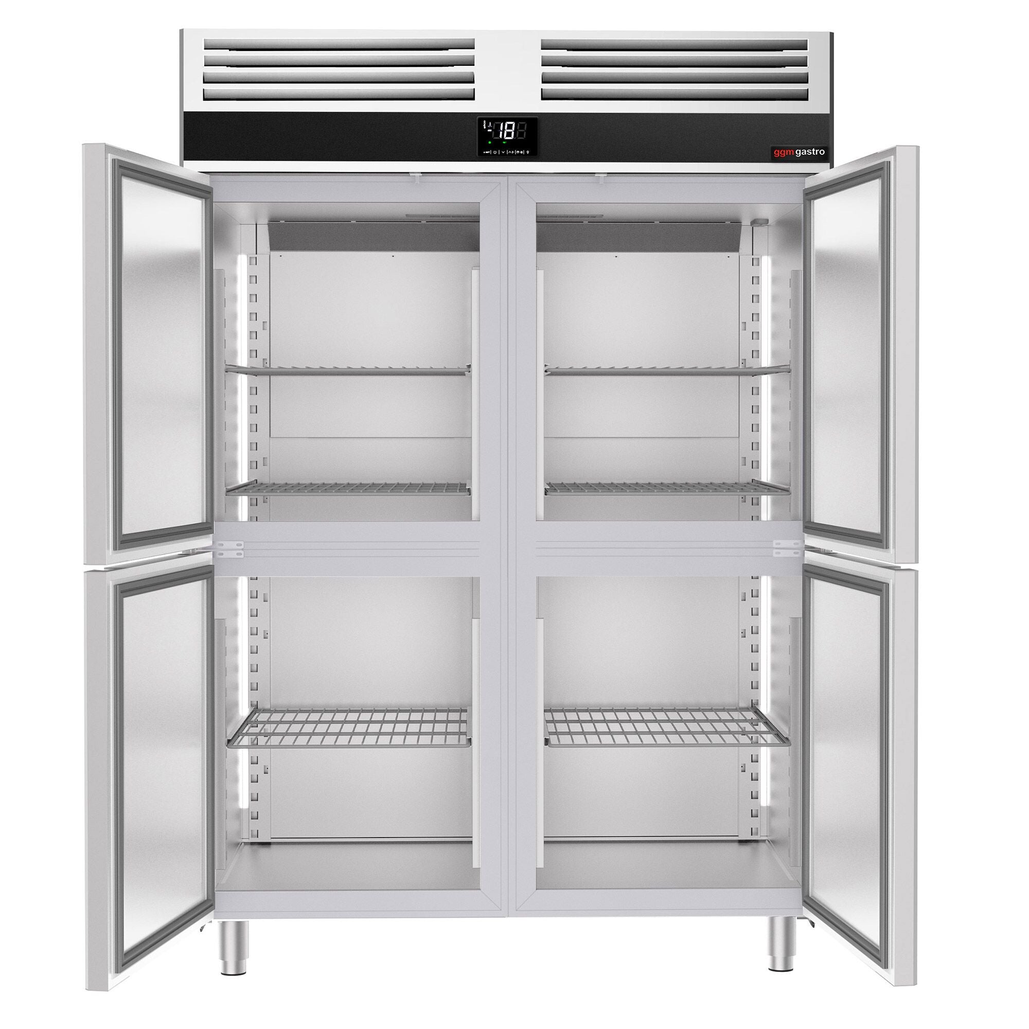 Deep Freezer Premium - GN 2/1 - 1400 Lt. - 4 stainless steel half -door