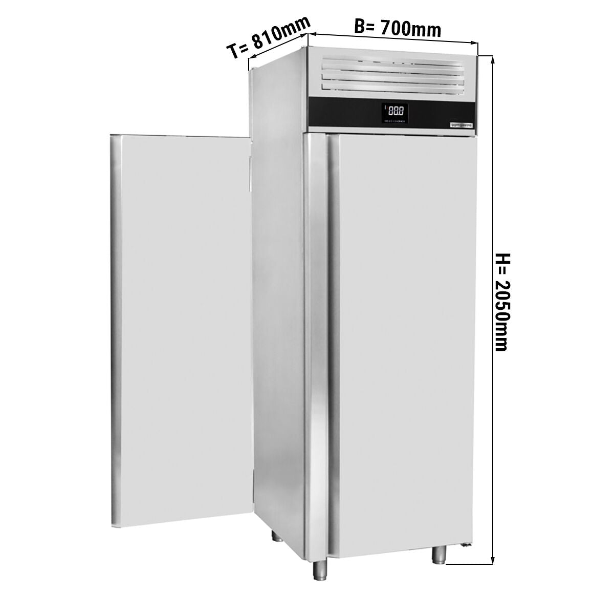 Deep freezing Premium - GN 2/1 - 700 Lt. - 1 front door & 1 rear door