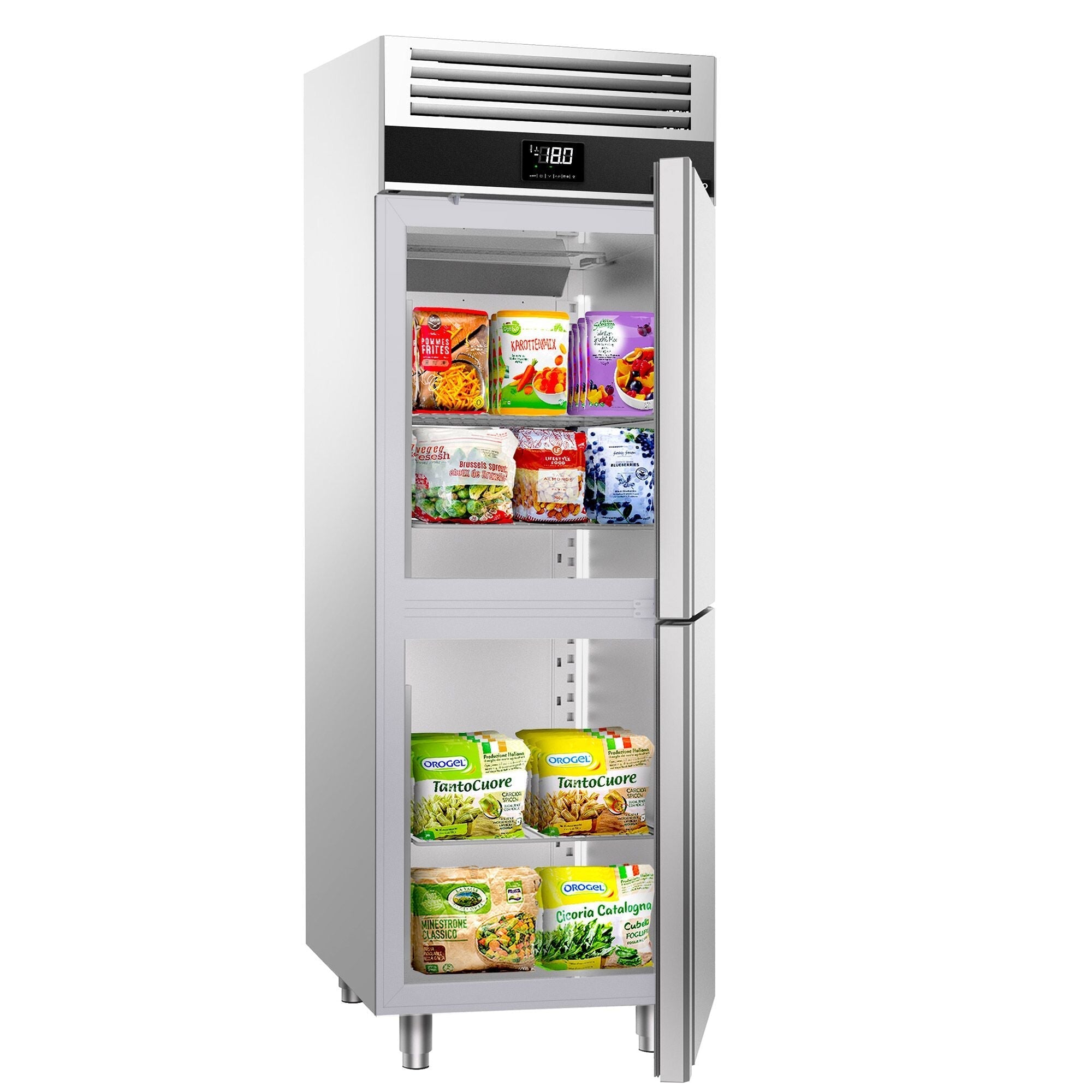 Deep Freezer Premium - GN 2/1 - 700 Liter - 2 Stainless Steel Half Doors
