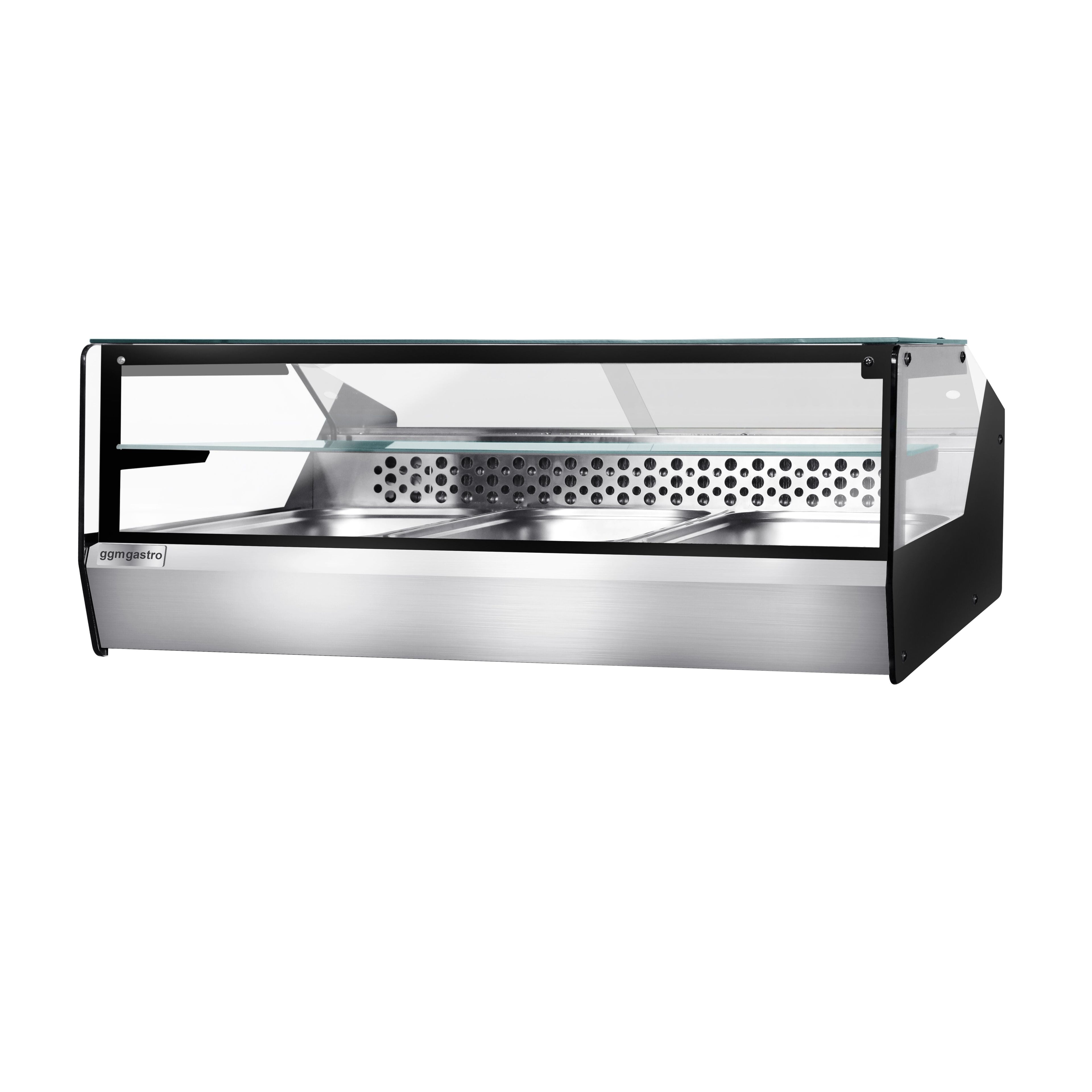 For fish and meat -top cooled showcase - 870mm - 3x GN for 1/1
