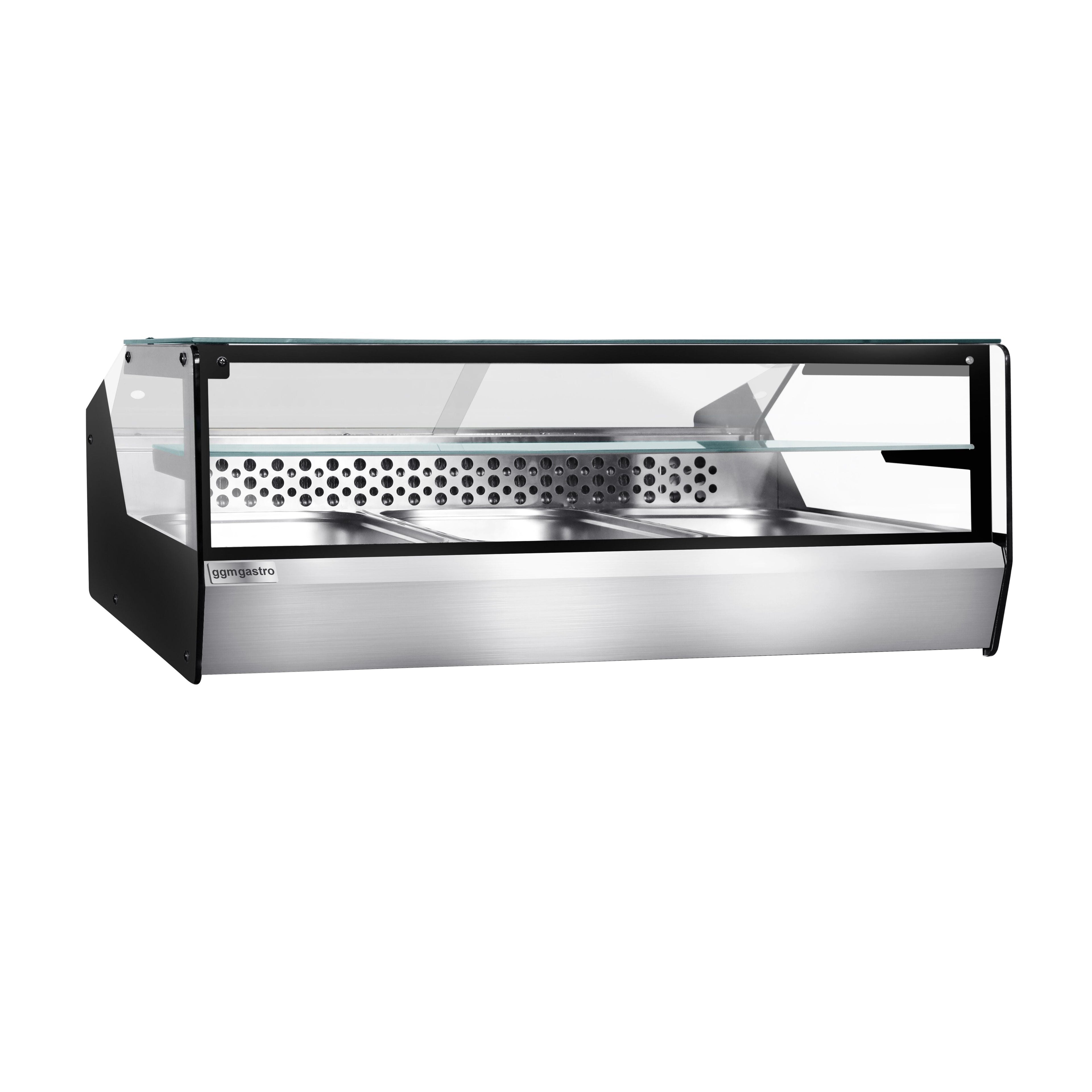 For fish and meat -top cooled showcase - 870mm - 3x GN for 1/1