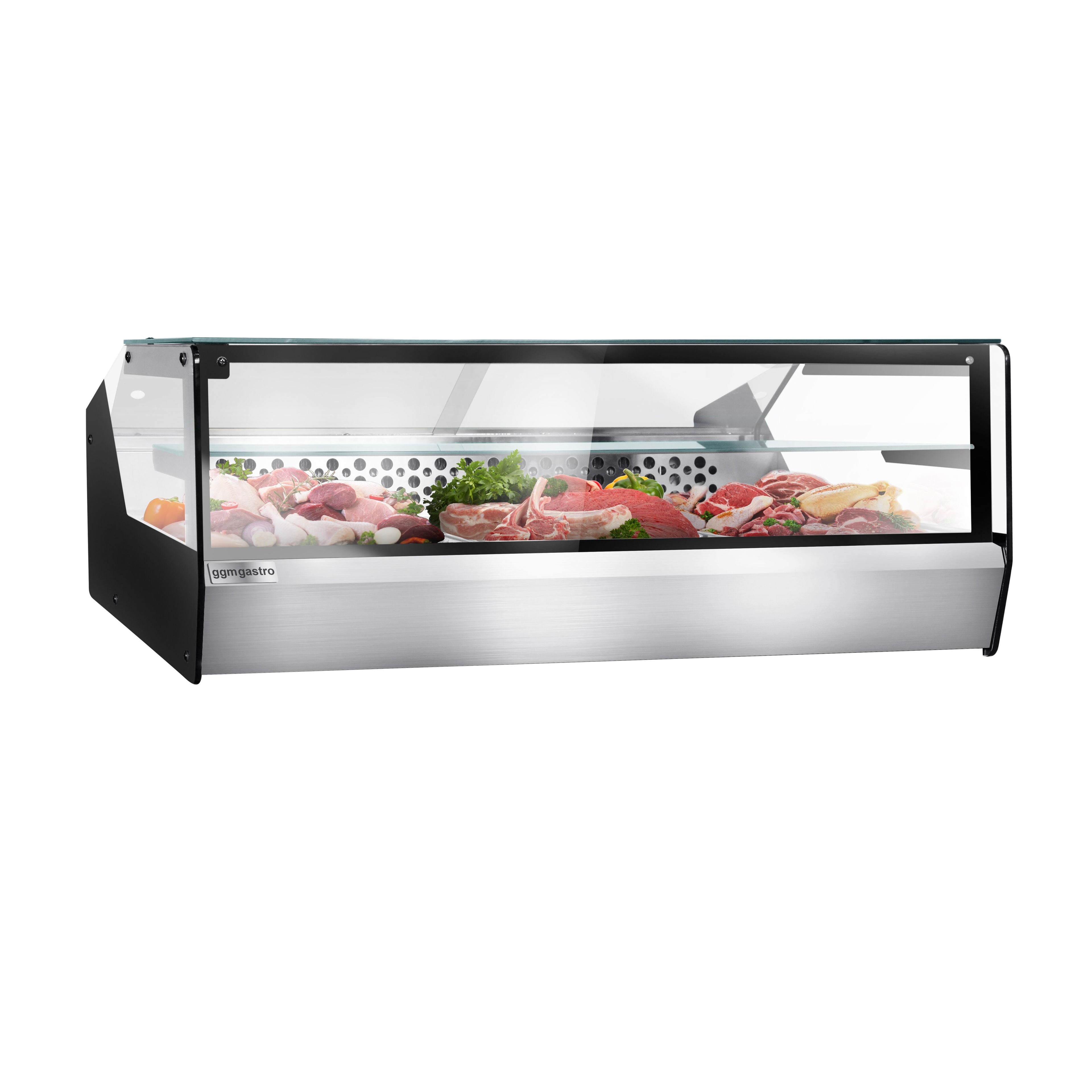 For fish and meat -top cooled showcase - 870mm - 3x GN for 1/1