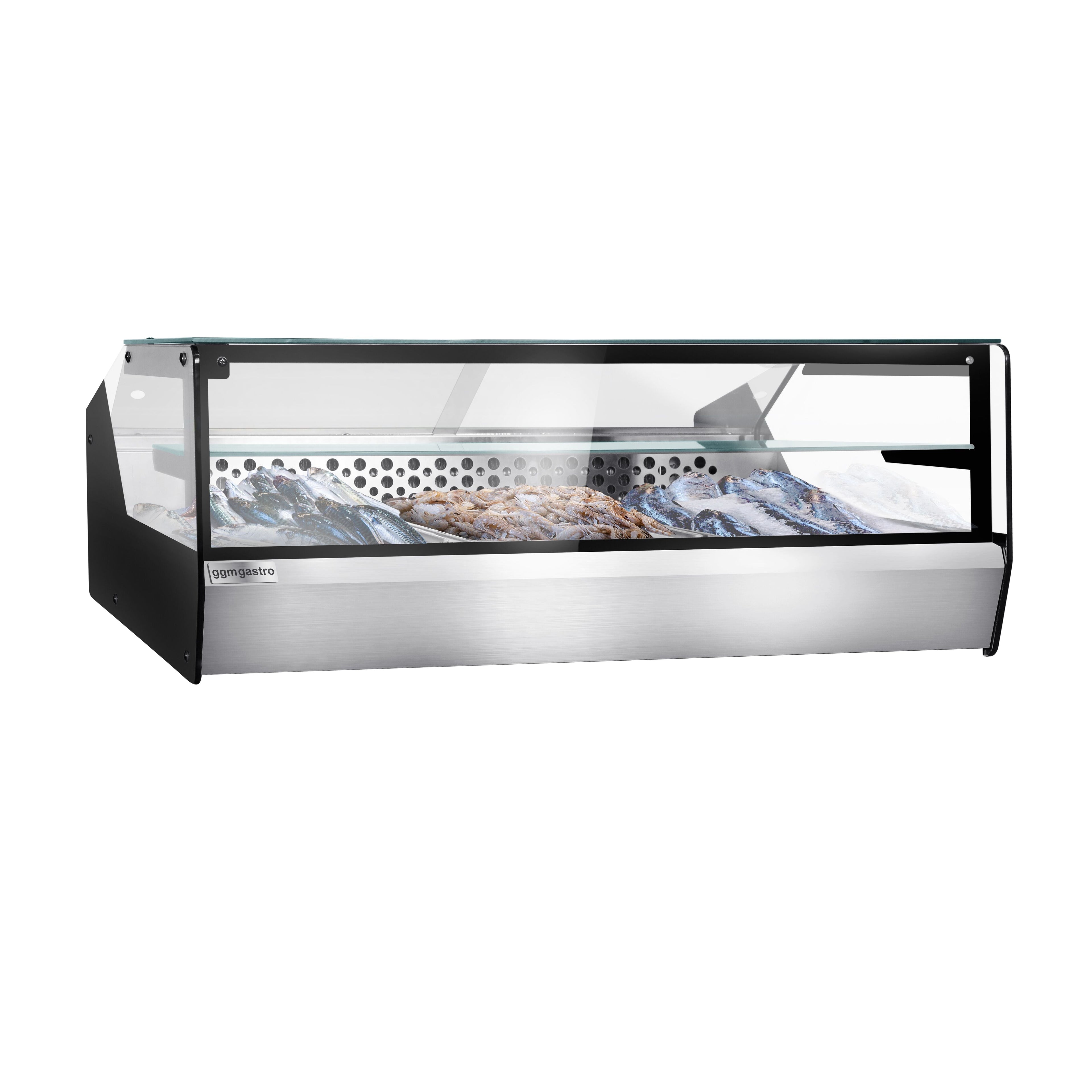 For fish and meat -top cooled showcase - 870mm - 3x GN for 1/1
