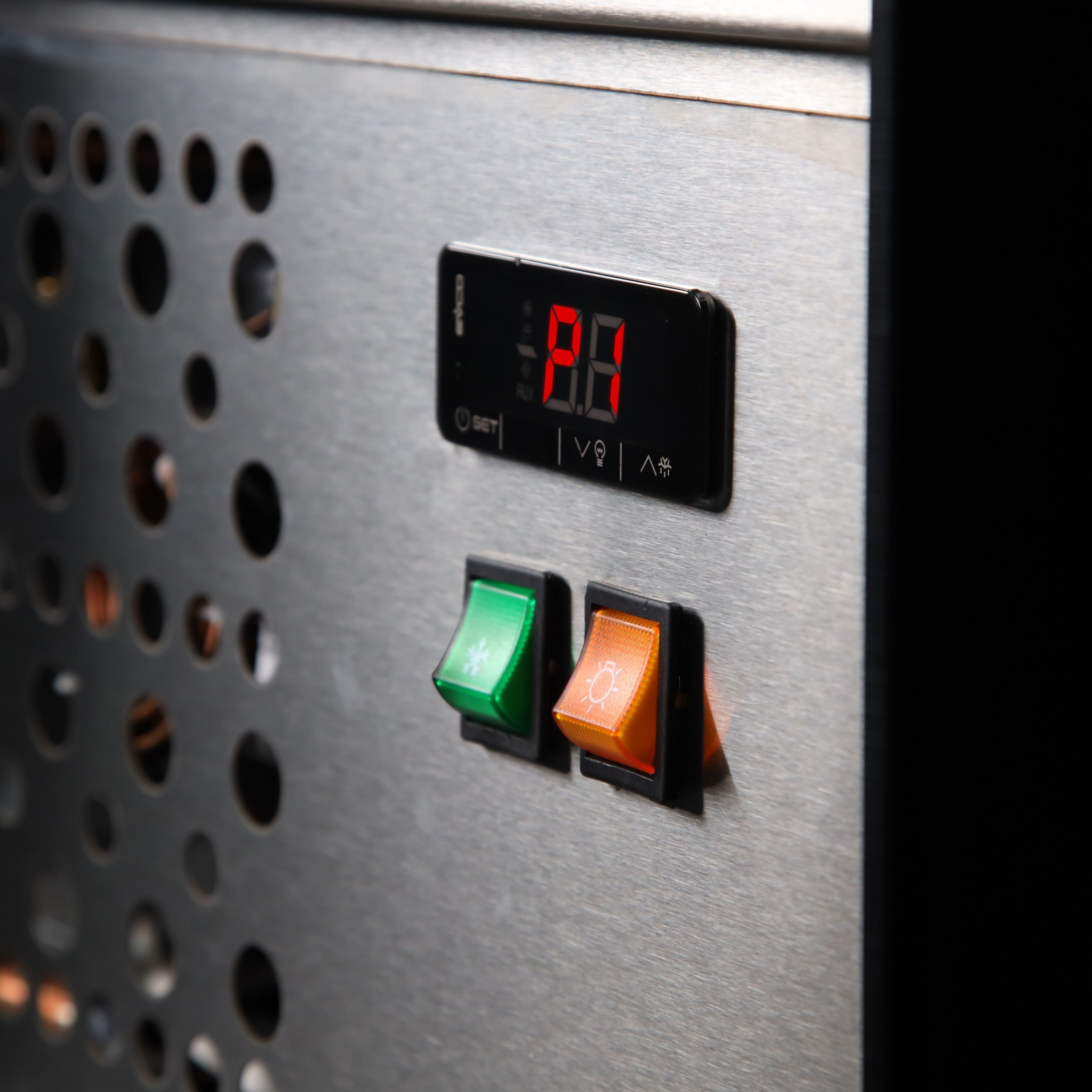 For fish and meat -top cooled showcase - 870mm - 3x GN for 1/1