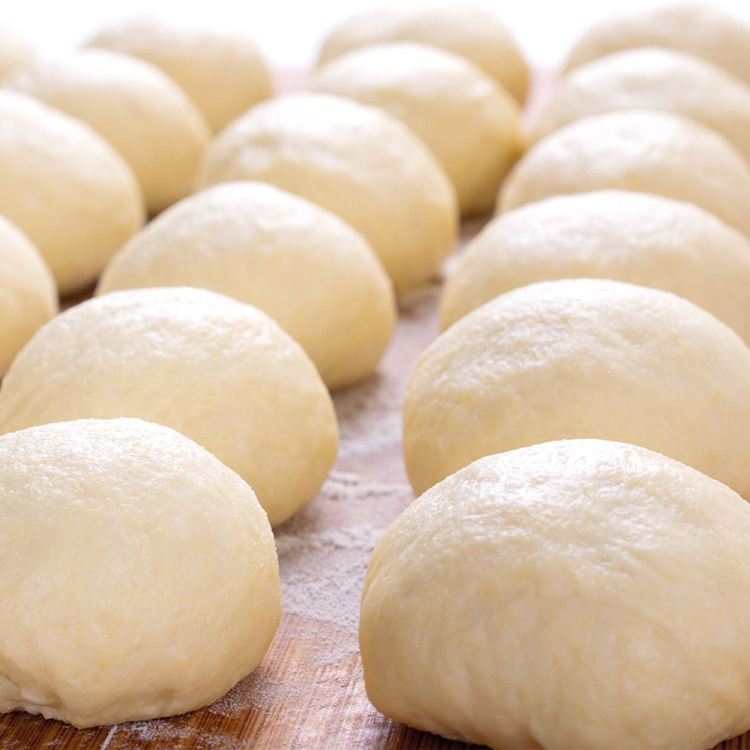 Line for the dough portion and dough roller