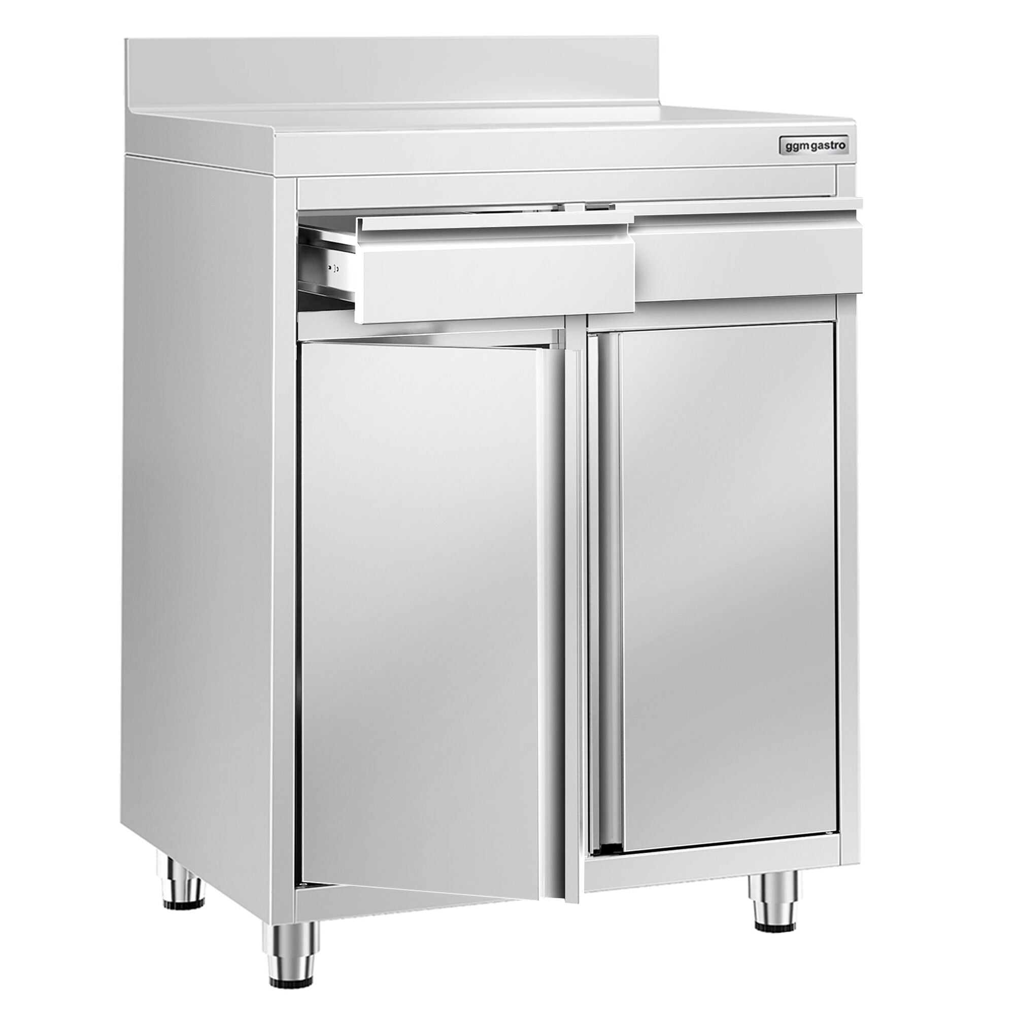 Working Cabinet - For Coffee Machine - 800x600mm - 2 drawers, 2 lids and backsplash