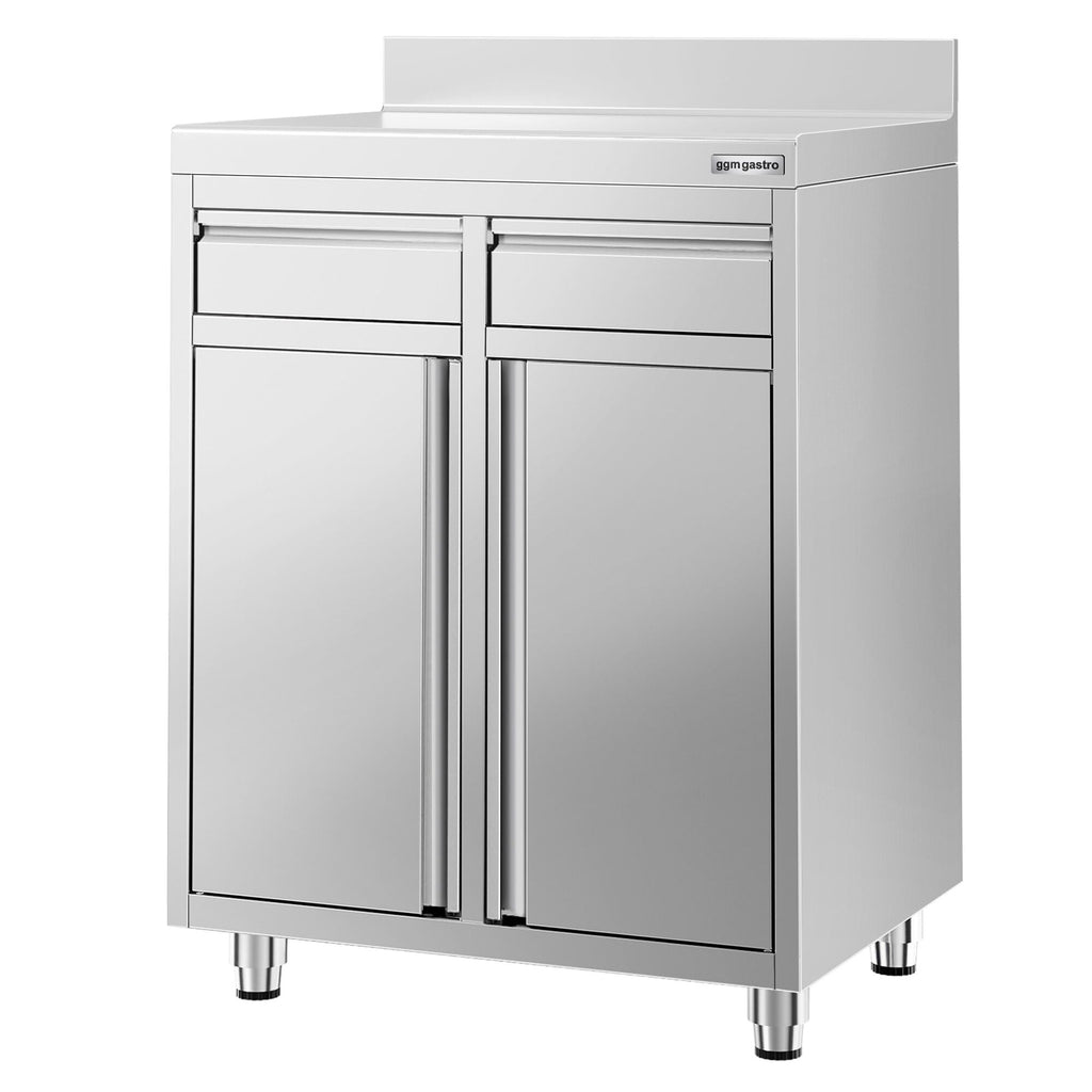 Working Cabinet - For Coffee Machine - 800x600mm - 2 drawers, 2 lids and backsplash