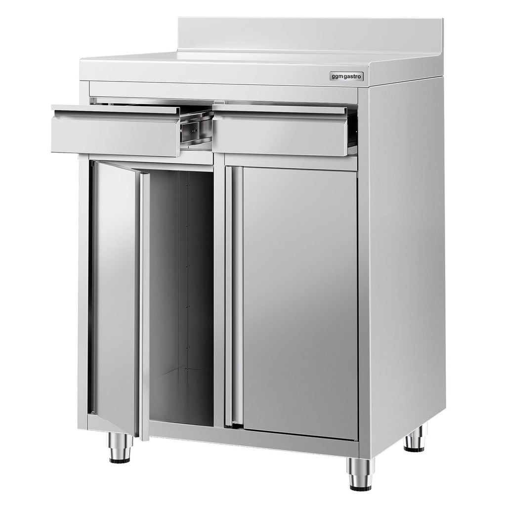 Working Cabinet - For Coffee Machine - 800x600mm - 2 drawers, 2 lids and backsplash