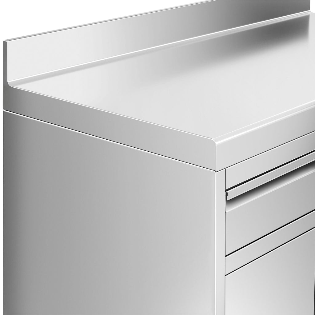 Working Cabinet - For Coffee Machine - 800x600mm - 2 drawers, 2 lids and backsplash