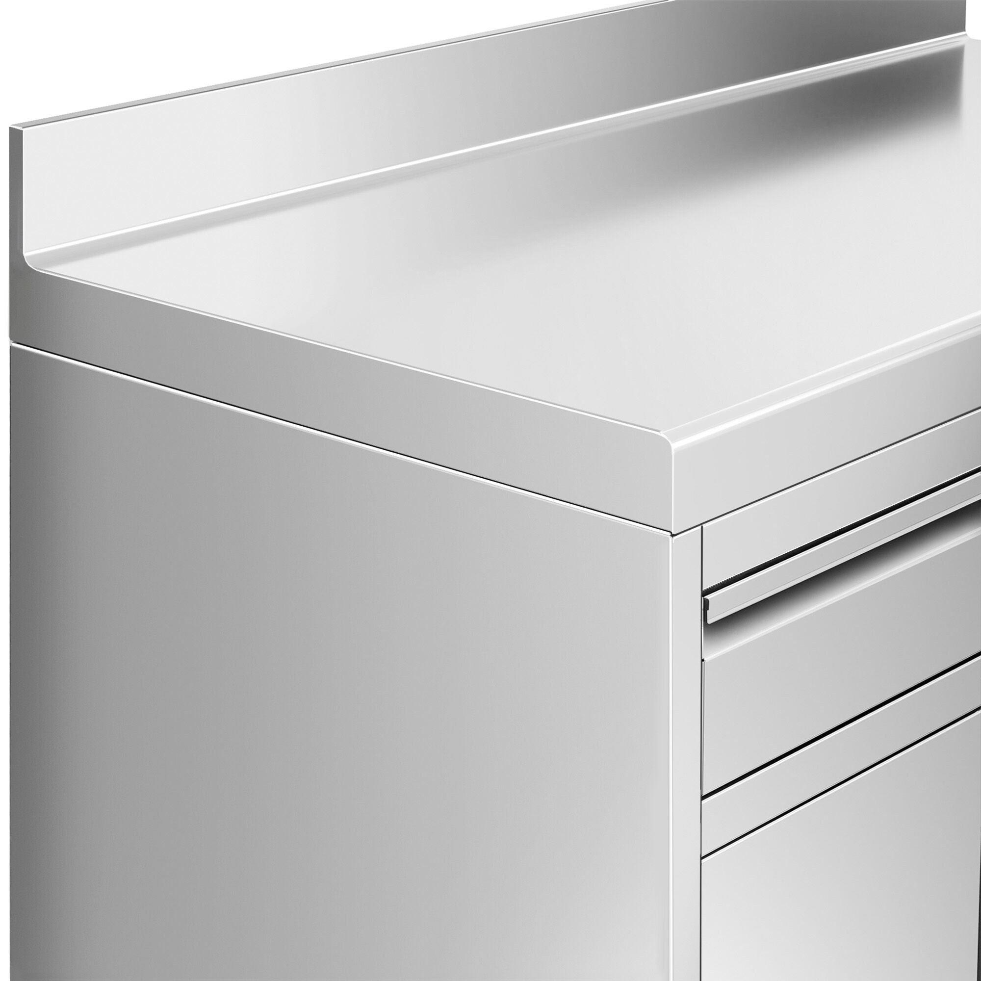 Working Cabinet - For Coffee Machine - 800x600mm - 2 drawers, 2 lids and backsplash
