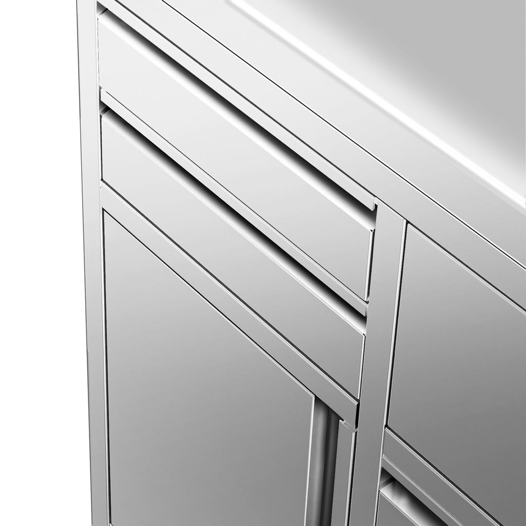 Working Cabinet - For Coffee Machine - 800x600mm - Tokmak with Tokmak, 2 drawers, 1 lid, garbage boxed and feet