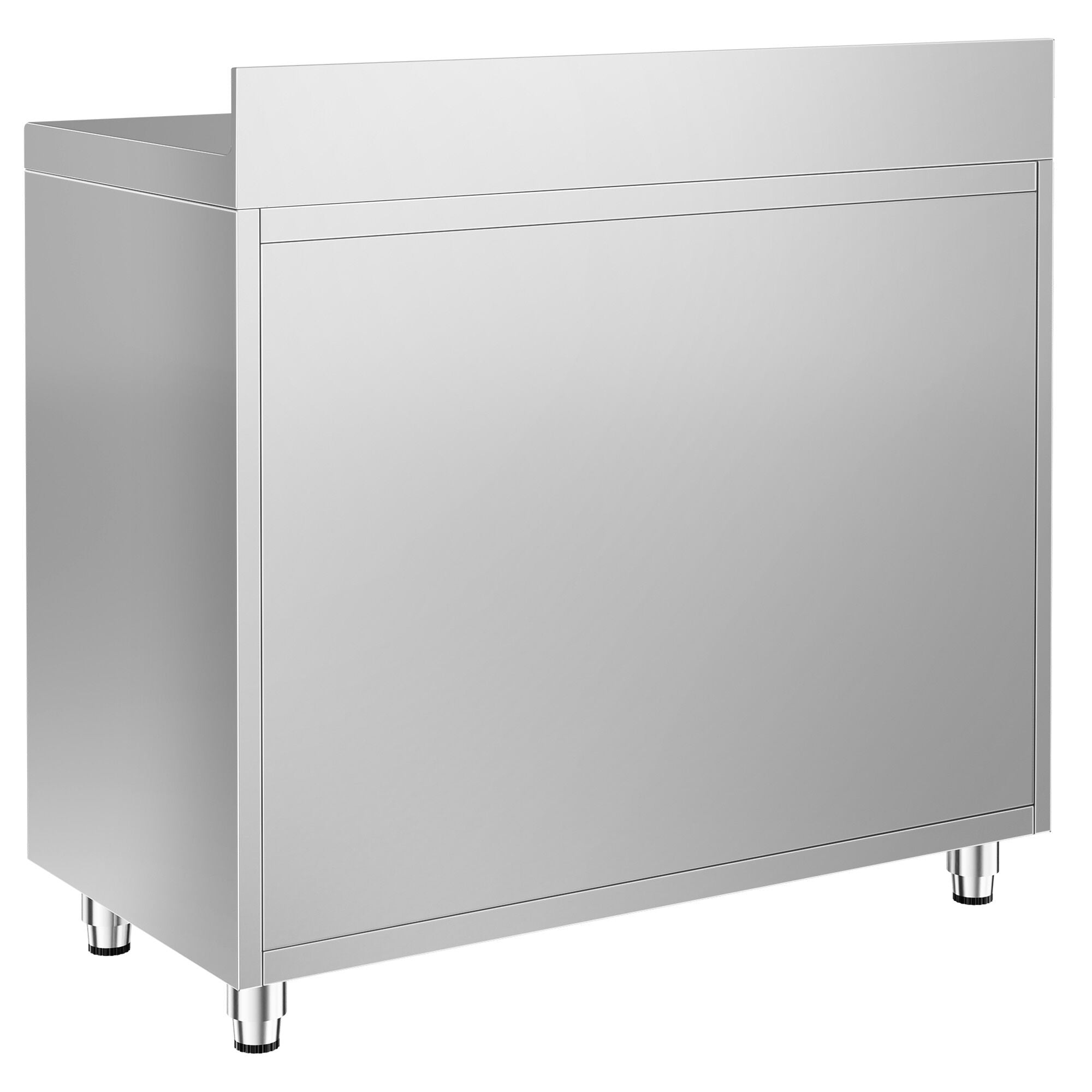 Working Cabinet - For Coffee Machine - 1200x600mm - Tokmak with Tokmak, 2 drawers, 1 lid, garbage boxed and feet