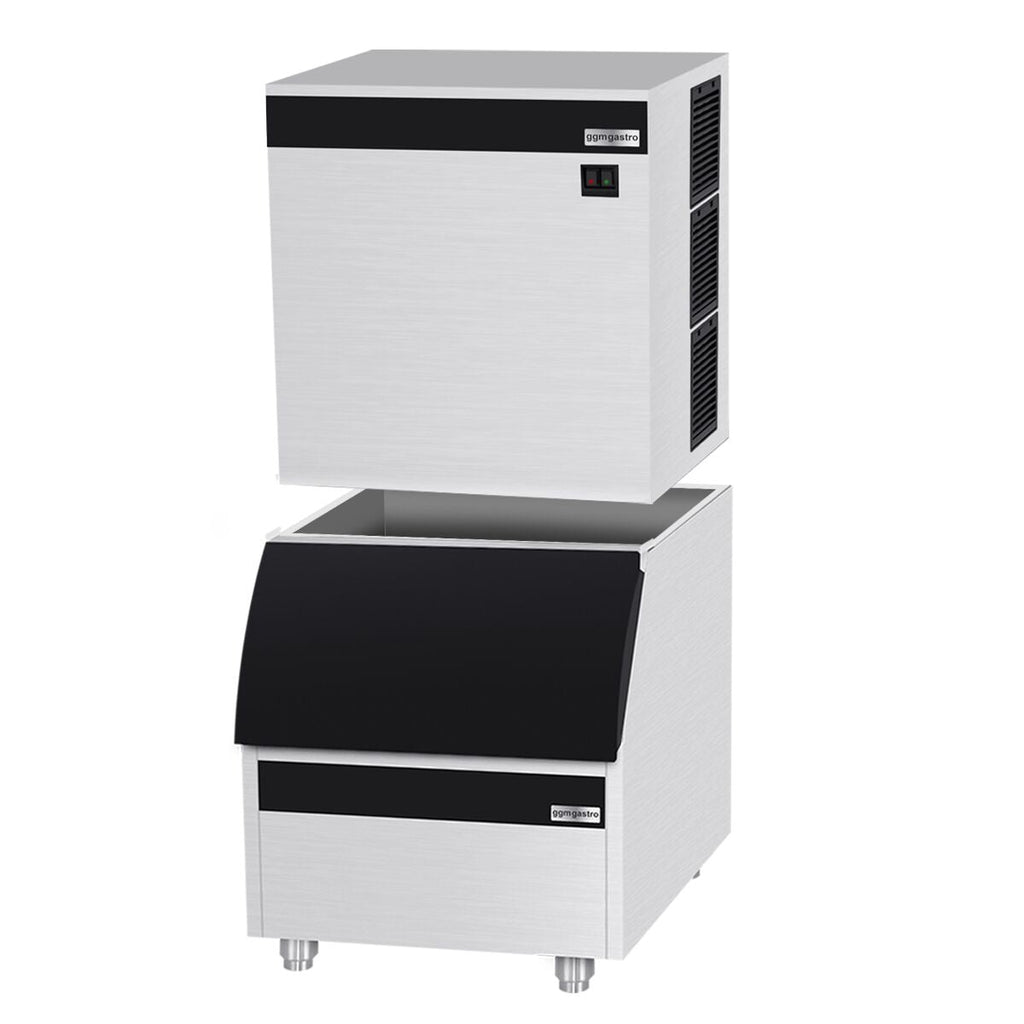 Ice Cube Machine - Cube - 450 kg/ 24 h, including storage container