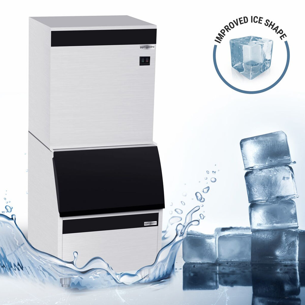 Ice Cube Machine - Cube - 450 kg/ 24 h, including storage container