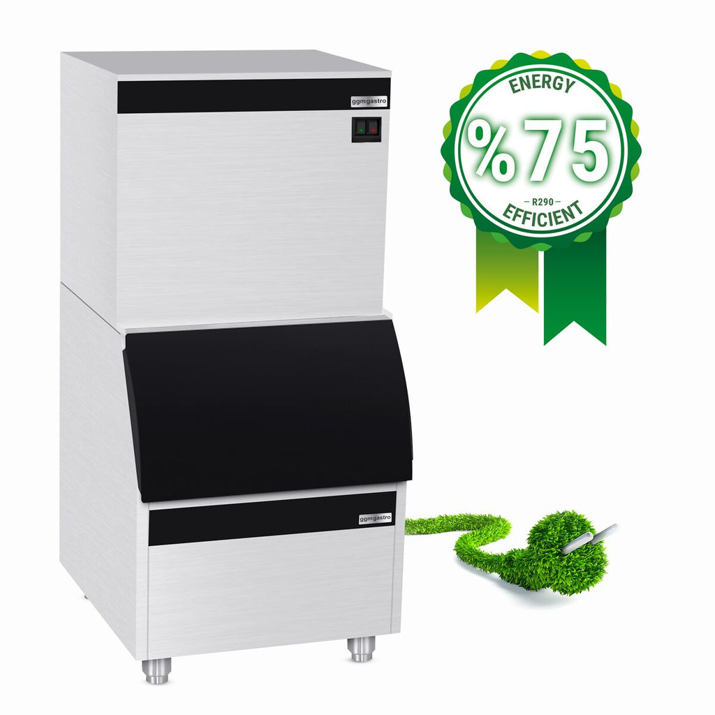Ice Cube Machine - Cube - 230 kg/ 24 h, including storage container