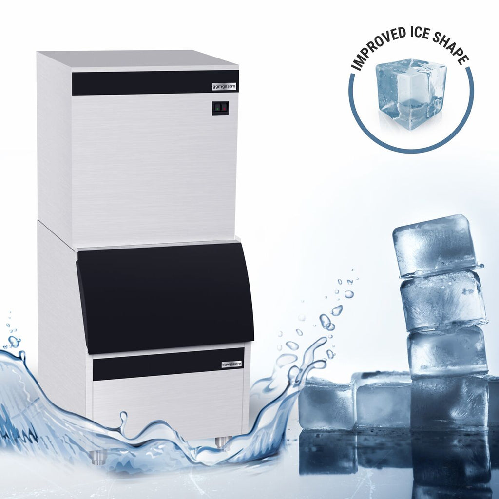 Ice Cube Machine - Cube - 450 kg/ 24 h, including storage container