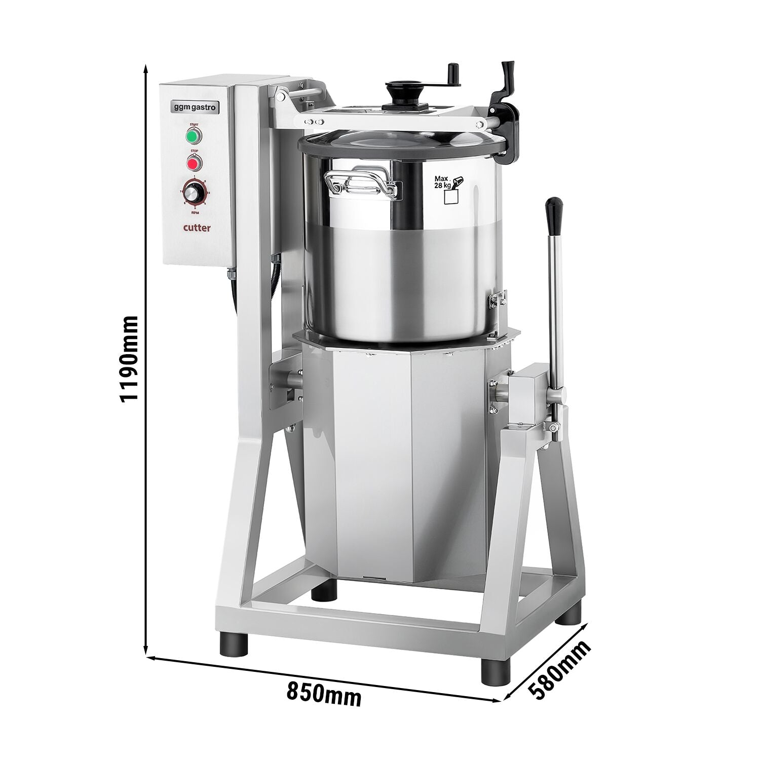 Vegetable joinery/humus machine - 70 liters -11 kW - 400 volts
