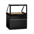 Hot Hold Red Showcase Toronto - 1250mm - 3x Gn for 1/1- Black Front Panel - Black Granite Working Call