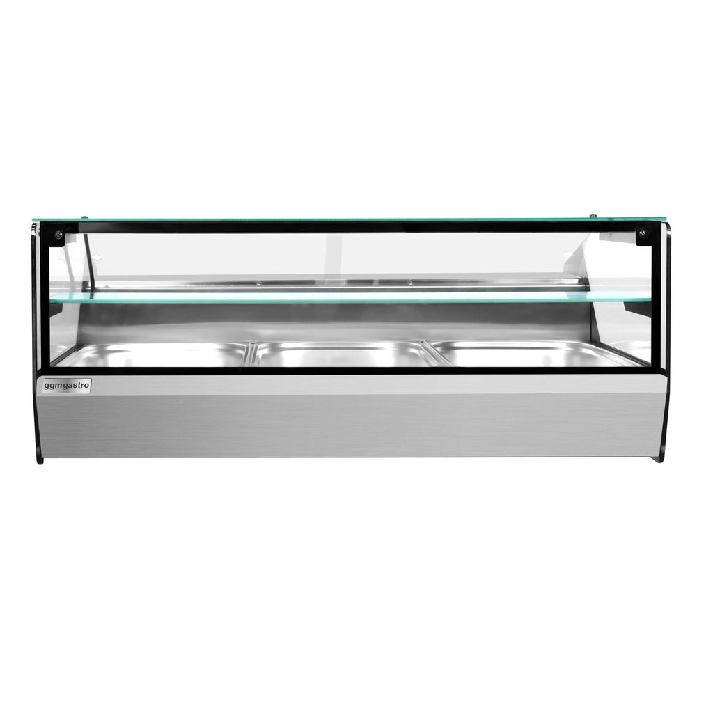 Set top hot holding showcase - 870 x 1000 mm - 3 x gn 1/1