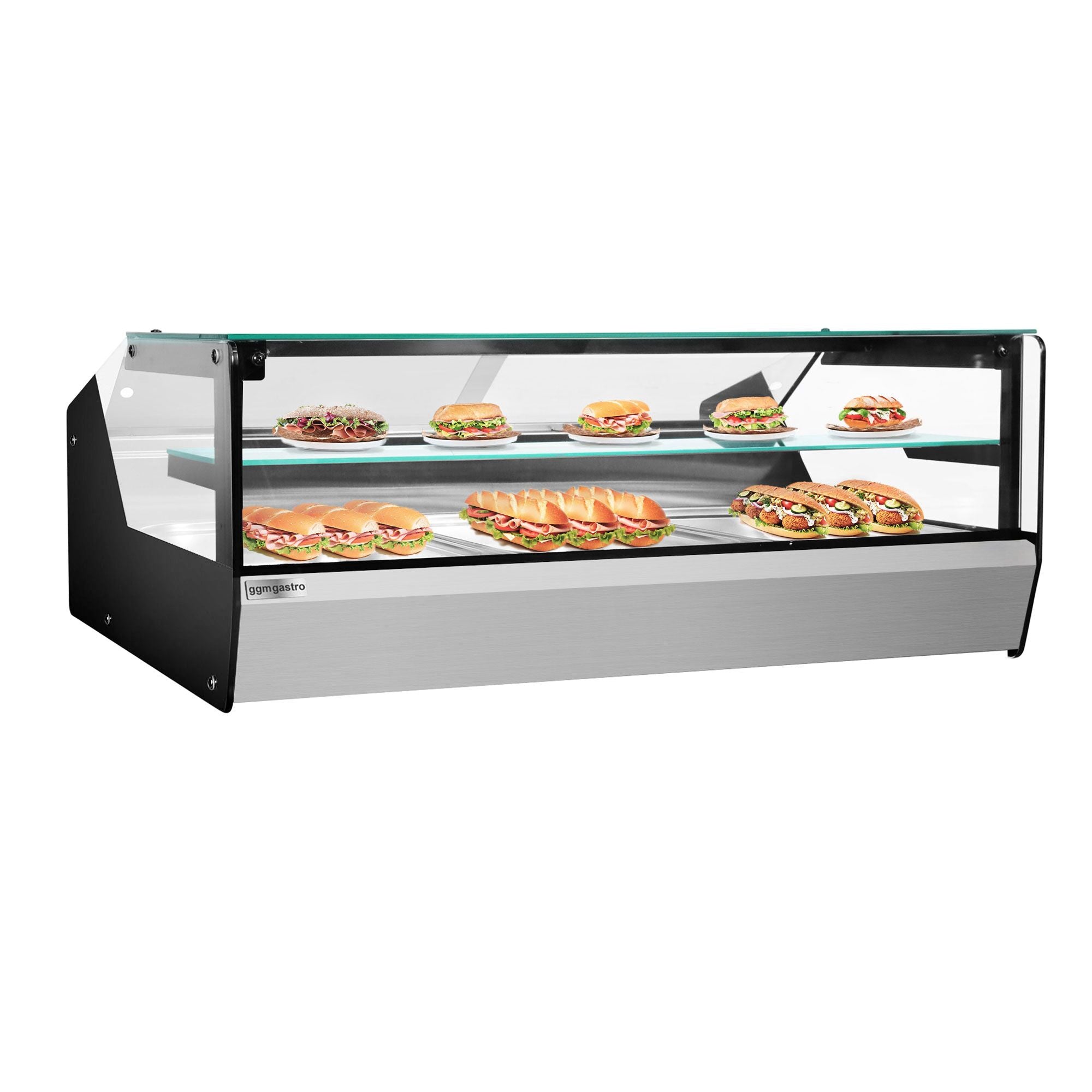 Set top hot holding showcase - 870 x 1000 mm - 3 x gn 1/1