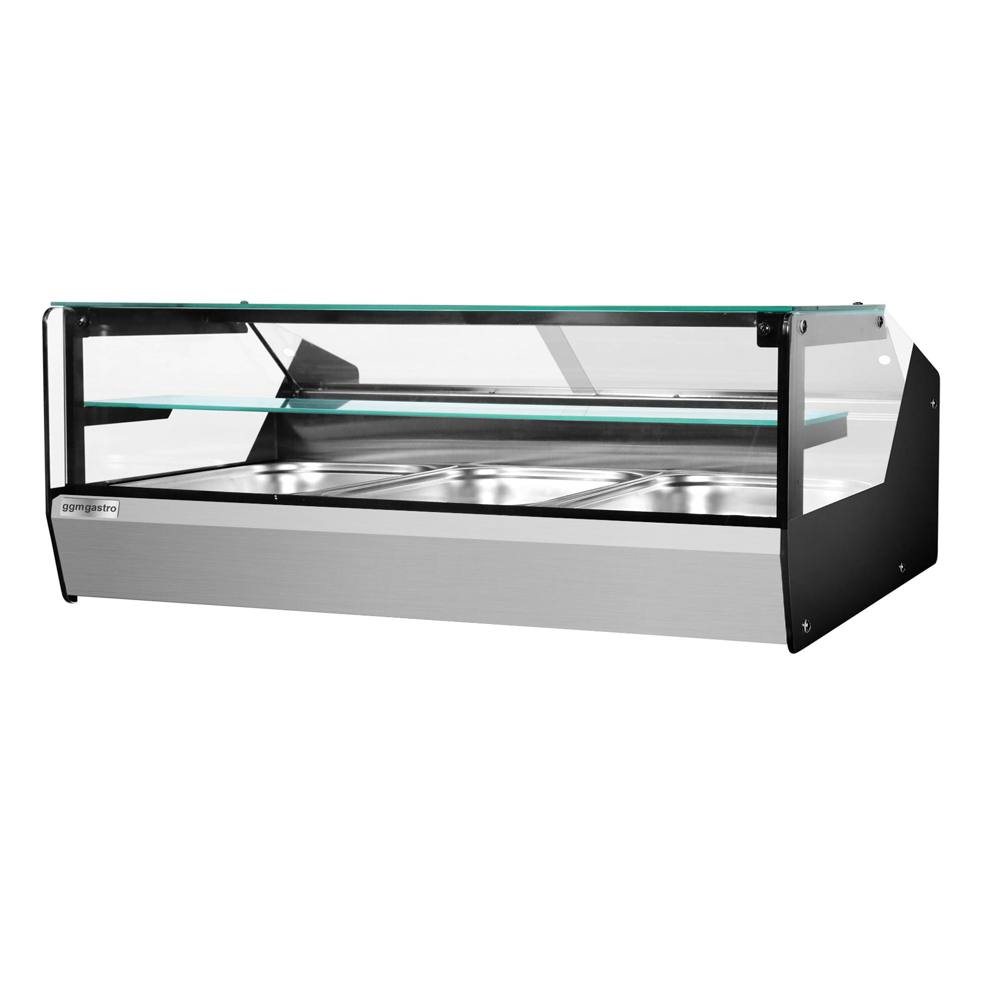 Set top hot holding showcase - 870 x 1000 mm - 3 x gn 1/1