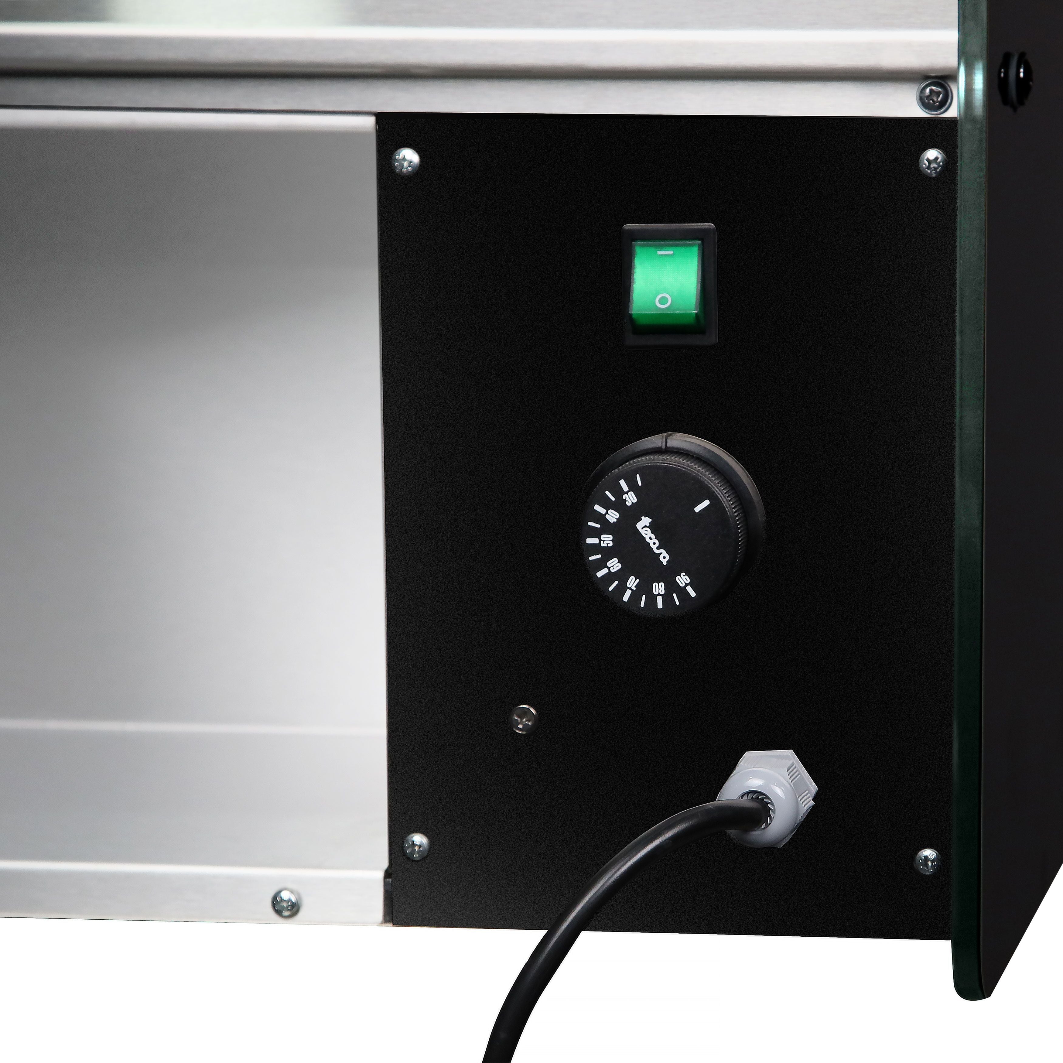 Set top hot holding showcase - 870 x 1000 mm - 3 x gn 1/1