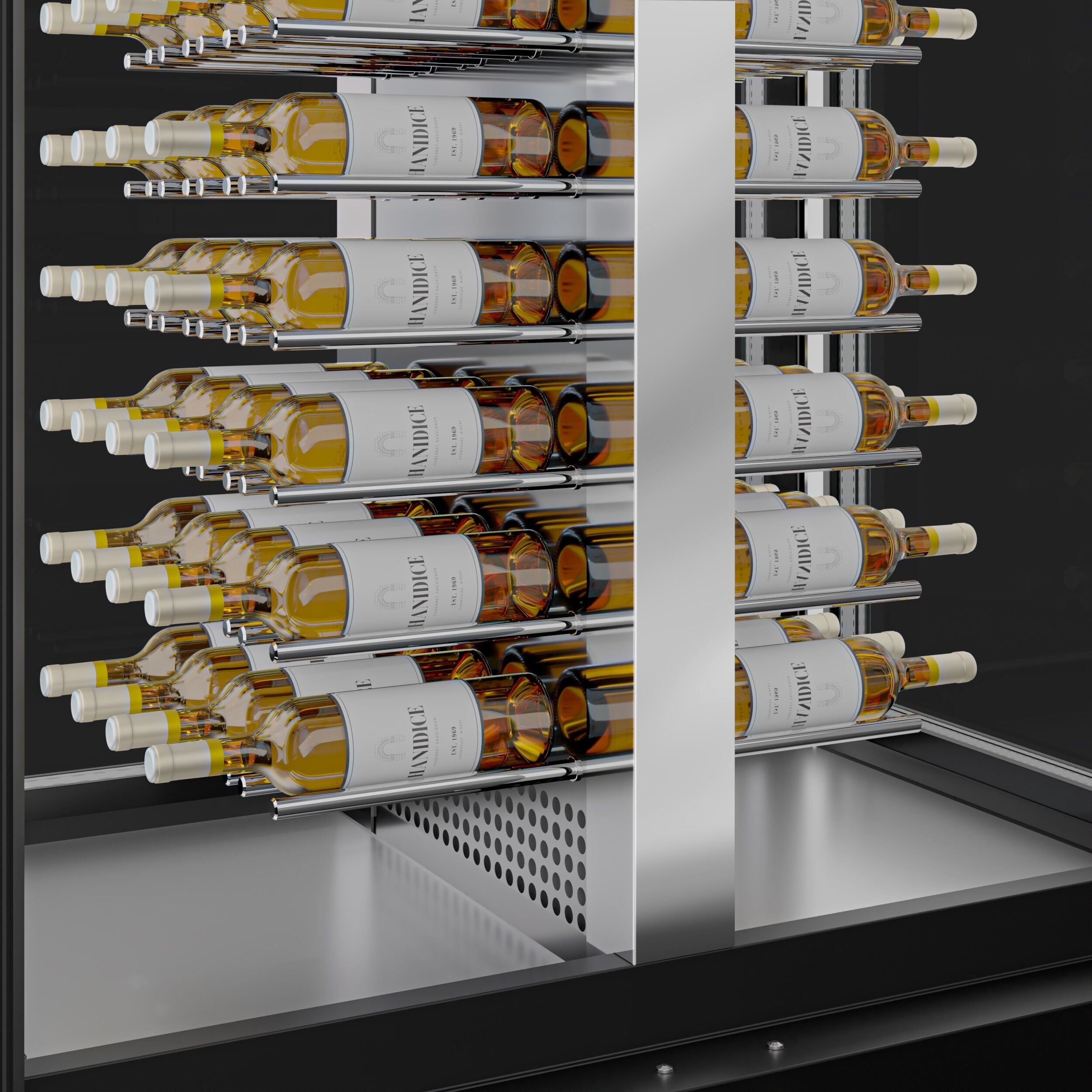 Red Type Wine Refrigerator - 1 Climate Regional - 120 Lt - Max. 104 bottles