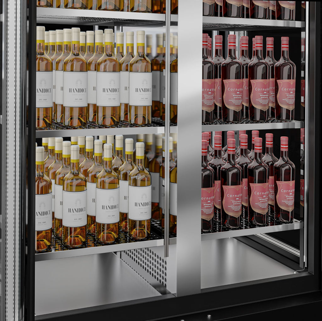 Red Type Wine Refrigerator - 1 Climate Area - Max. 128 bottles