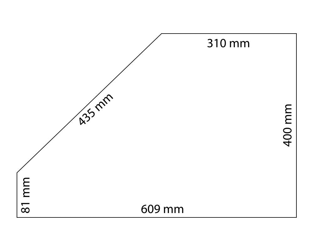 Glass top for the cash register - 1,15 m