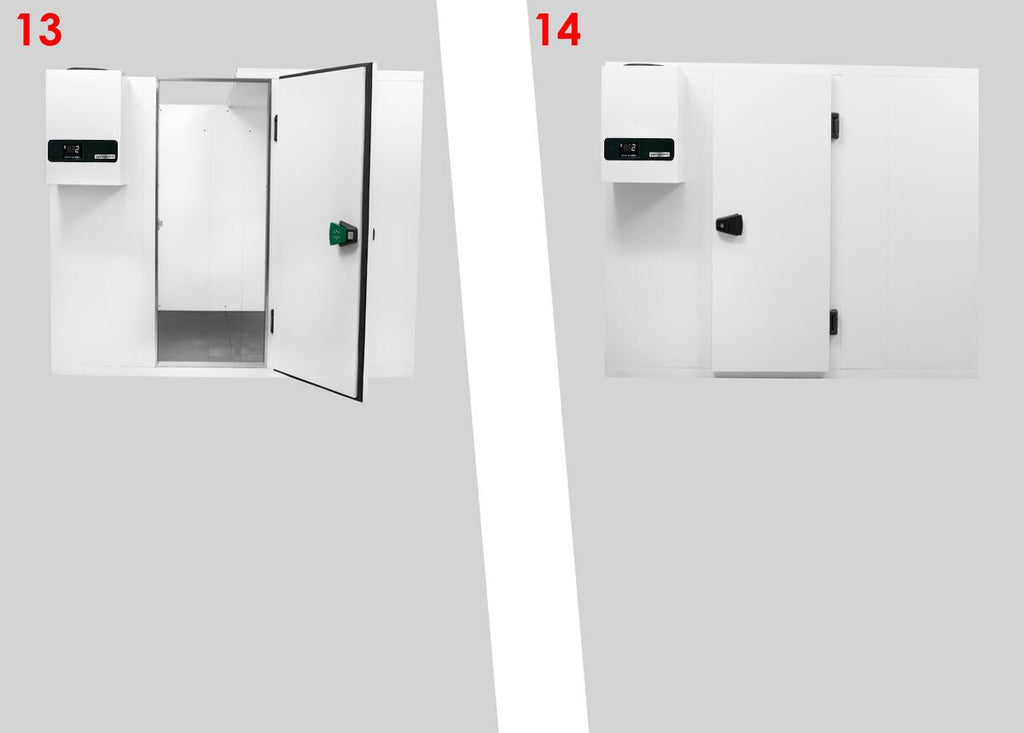 Stainless Steel Deep Freezer Room - 2100x1200mm - 3,16m³ - Drink freezing unit & curtain