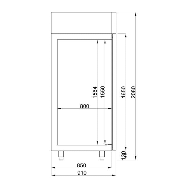 Patisserie Refrigerator Premium - EN 60x40 - 1700 liters - 2 doors