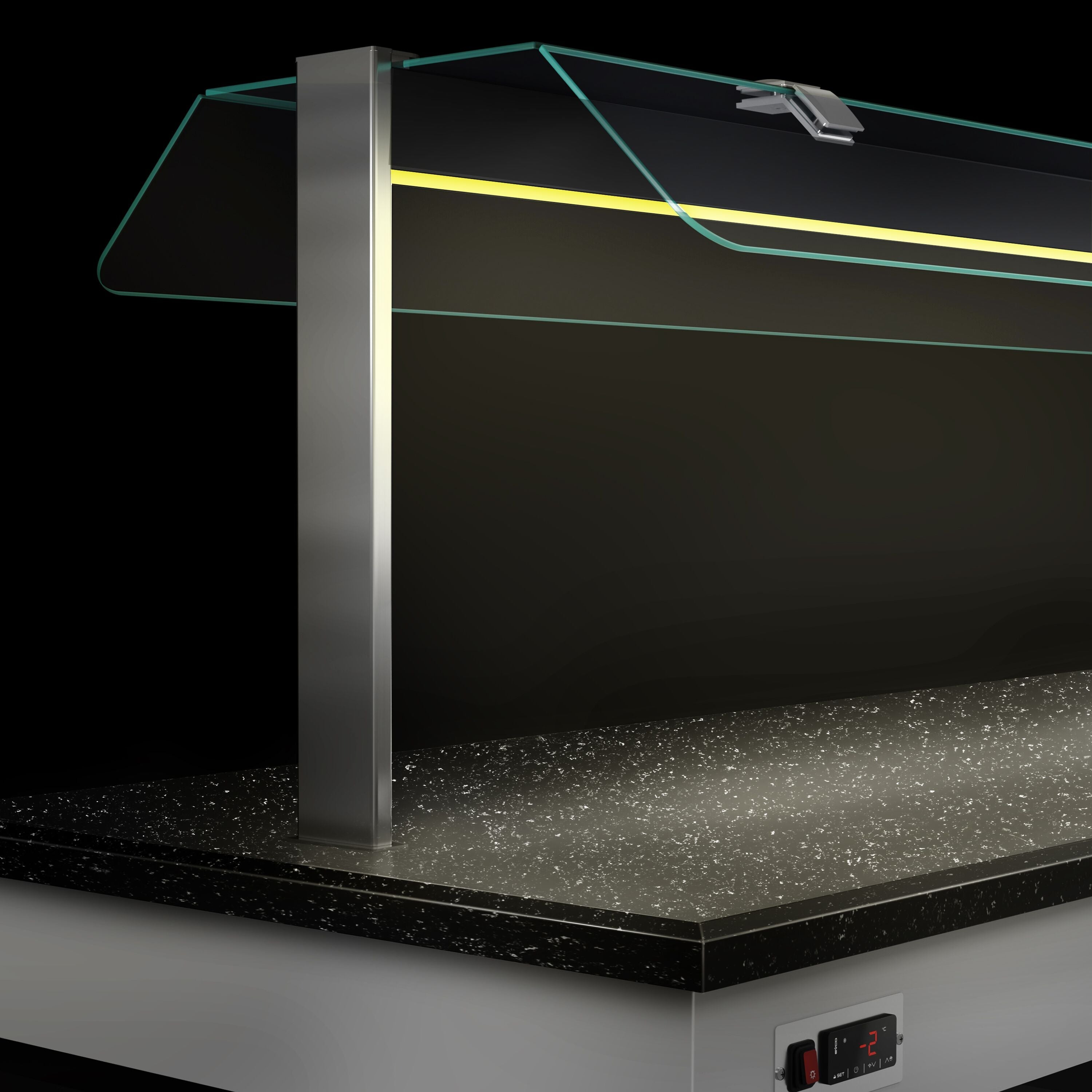 Cold Open Buffet counter dublin - 2000mm- Cooling Pleytli & Wheel