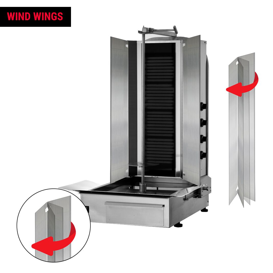 Electric Doner Quarry - 4 -eyed - Max. 80 kg - including wings