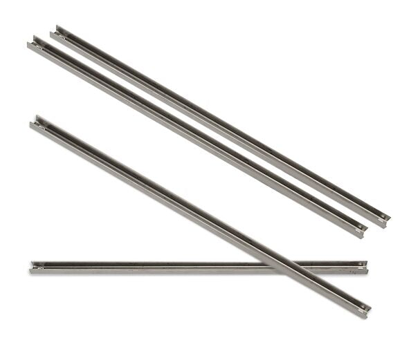 (4 pieces) stainless steel rails - 2 long, 2 short