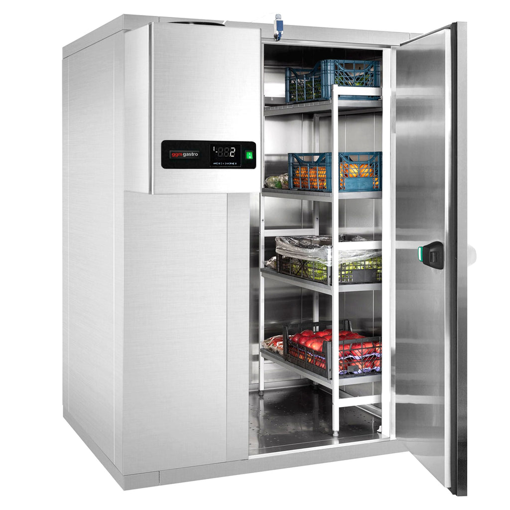 Stainless Steel Deep Freezer Room - 2100x1200mm - 3,16m³ - Drink freezing unit & curtain