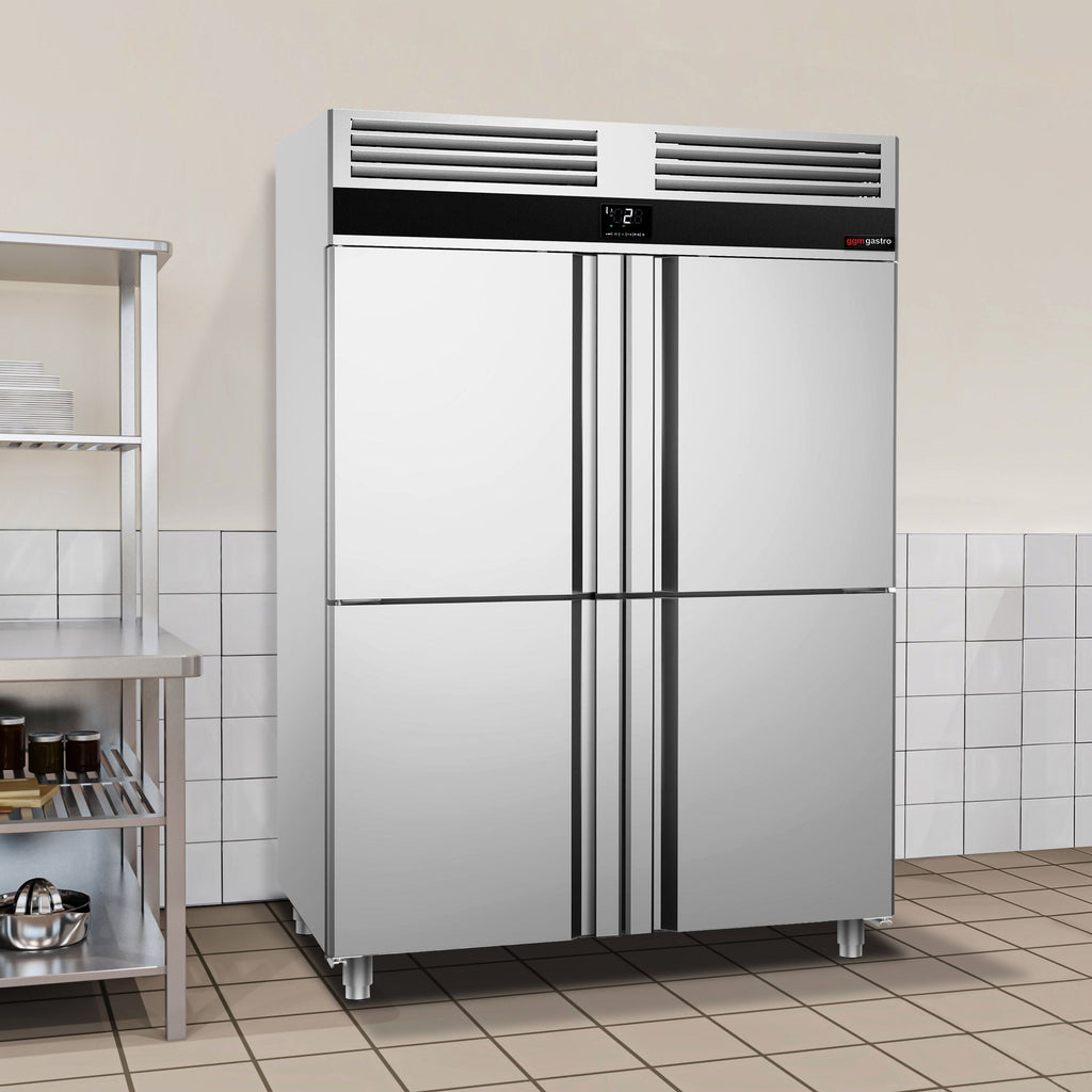 Refrigerator Premium - GN 2/1 - 1400 liters - 4 stainless steel half -door