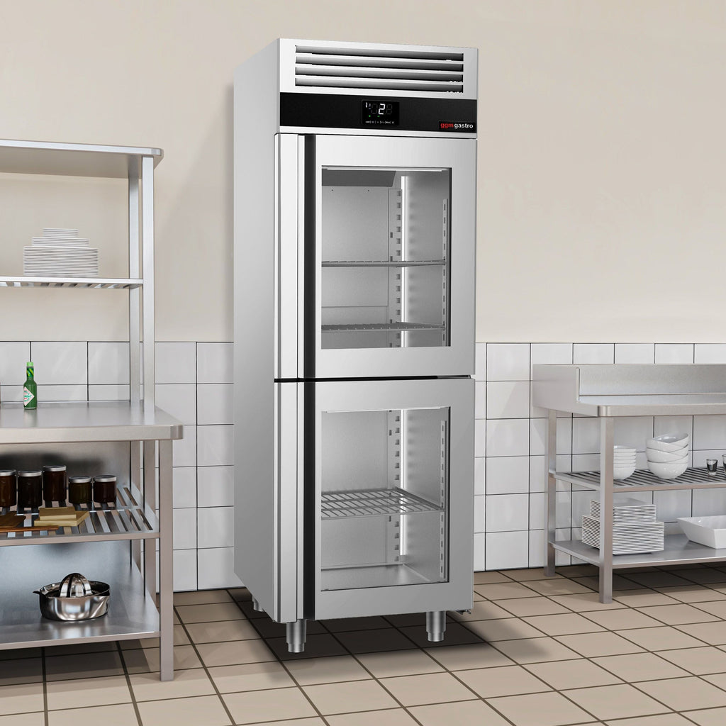 Refrigerator Premium - GN 2/1 - 700 liters - 2 half glass doors