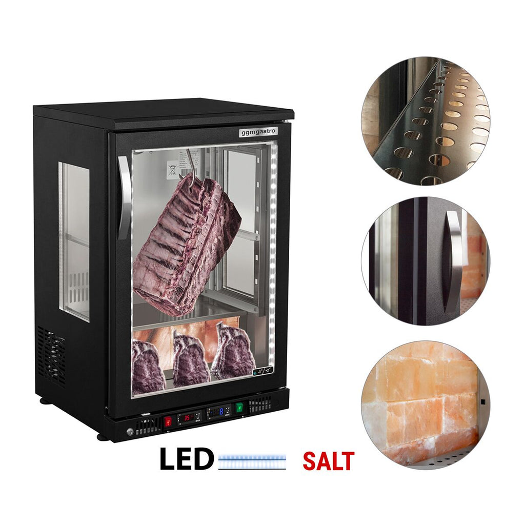 Meat Matting Cabinet 0.59 m - 1 Glass Door - Black