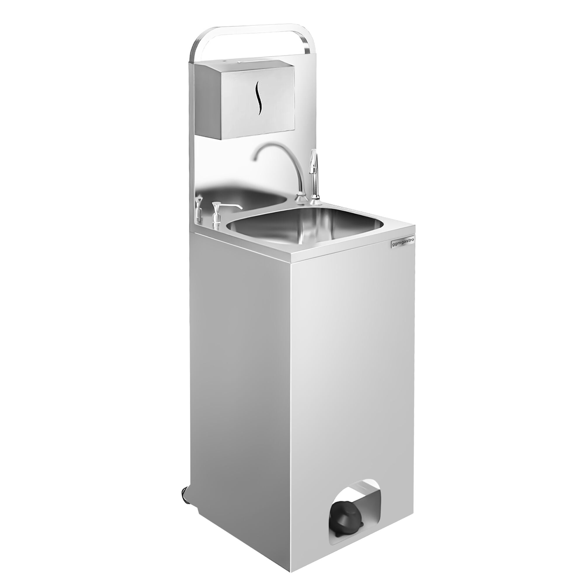 Mobile Sink - 410x350 mm - DEZENFEKTAN & PAIN TWO DISPENSERLİ