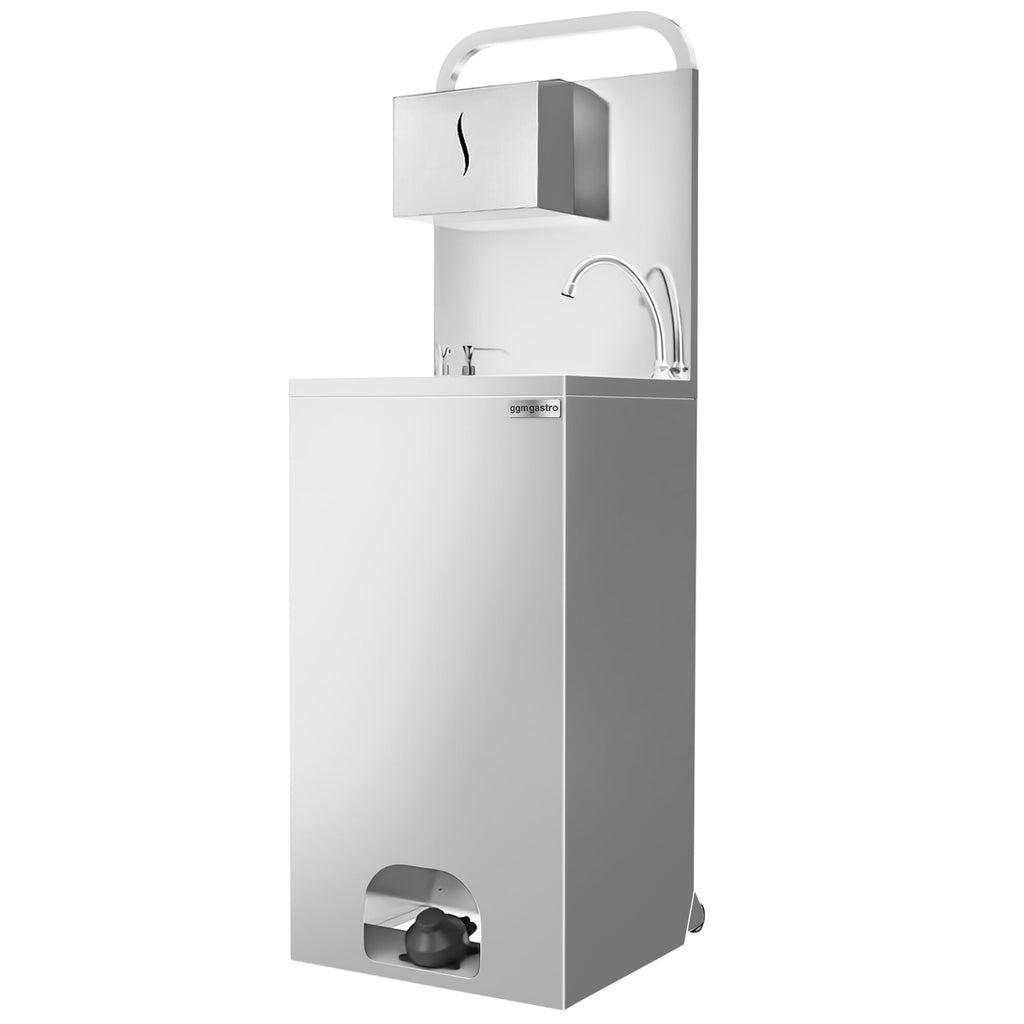 Mobile Sink - 410x350 mm - DEZENFEKTAN & PAIN TWO DISPENSERLİ