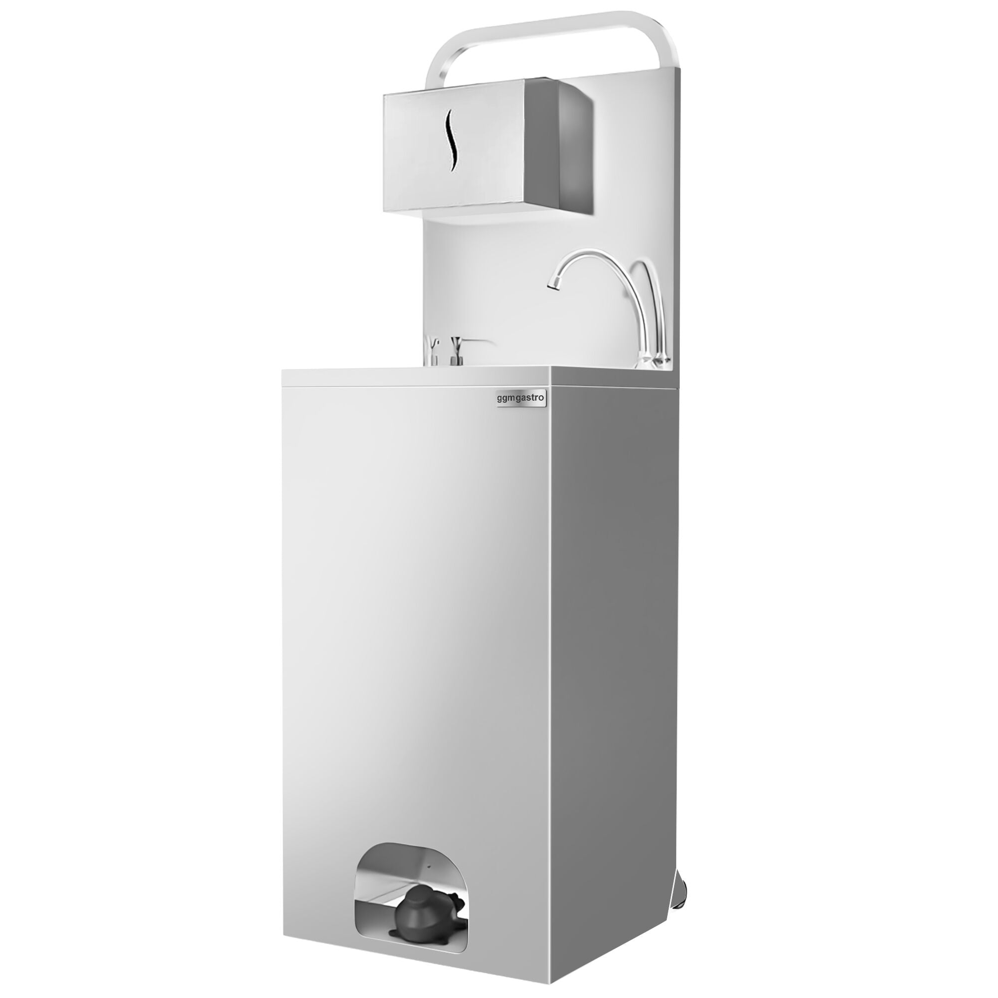 Mobile Sink - 410x350 mm - DEZENFEKTAN & PAIN TWO DISPENSERLİ