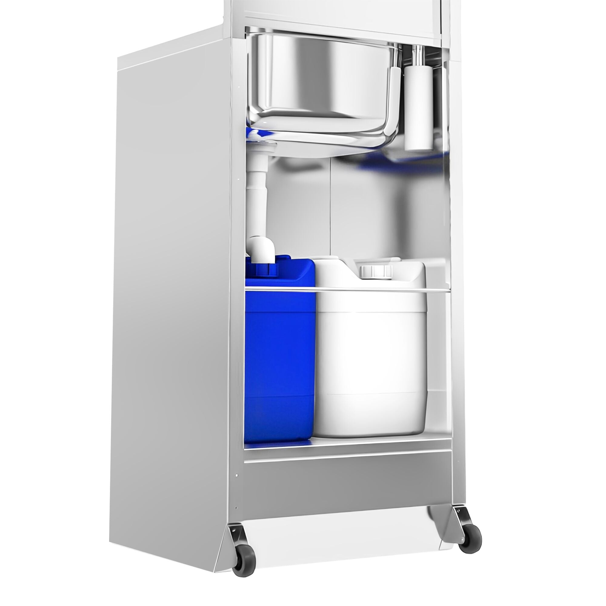 Mobile Sink - 410x350 mm - DEZENFEKTAN & PAIN TWO DISPENSERLİ
