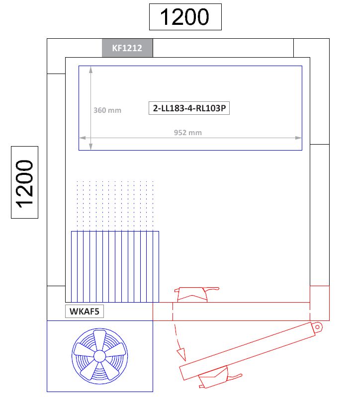 Cold Room - 1200x1200mm - 1.8m³