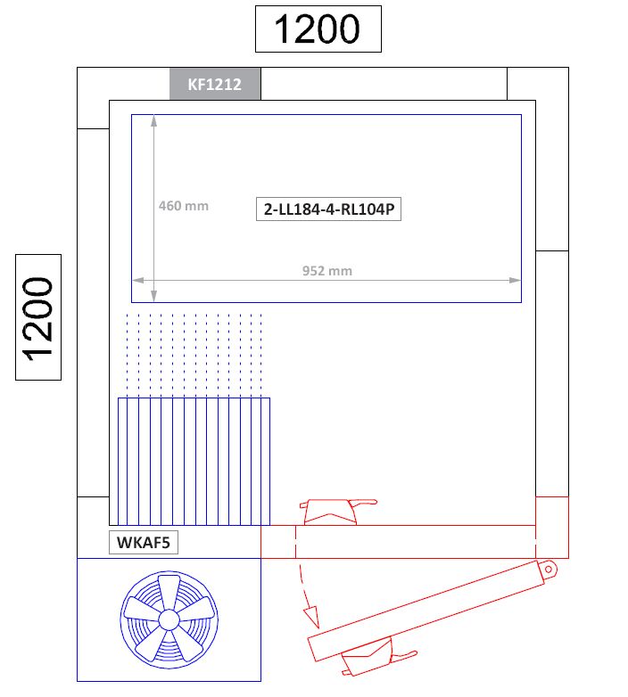 Cold Room - 1200x1200mm - 1.8m³