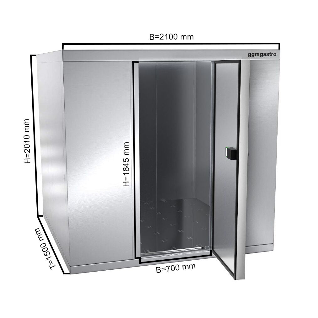 Stainless Steel Cold Room - 2100x1500mm - 4,8m³