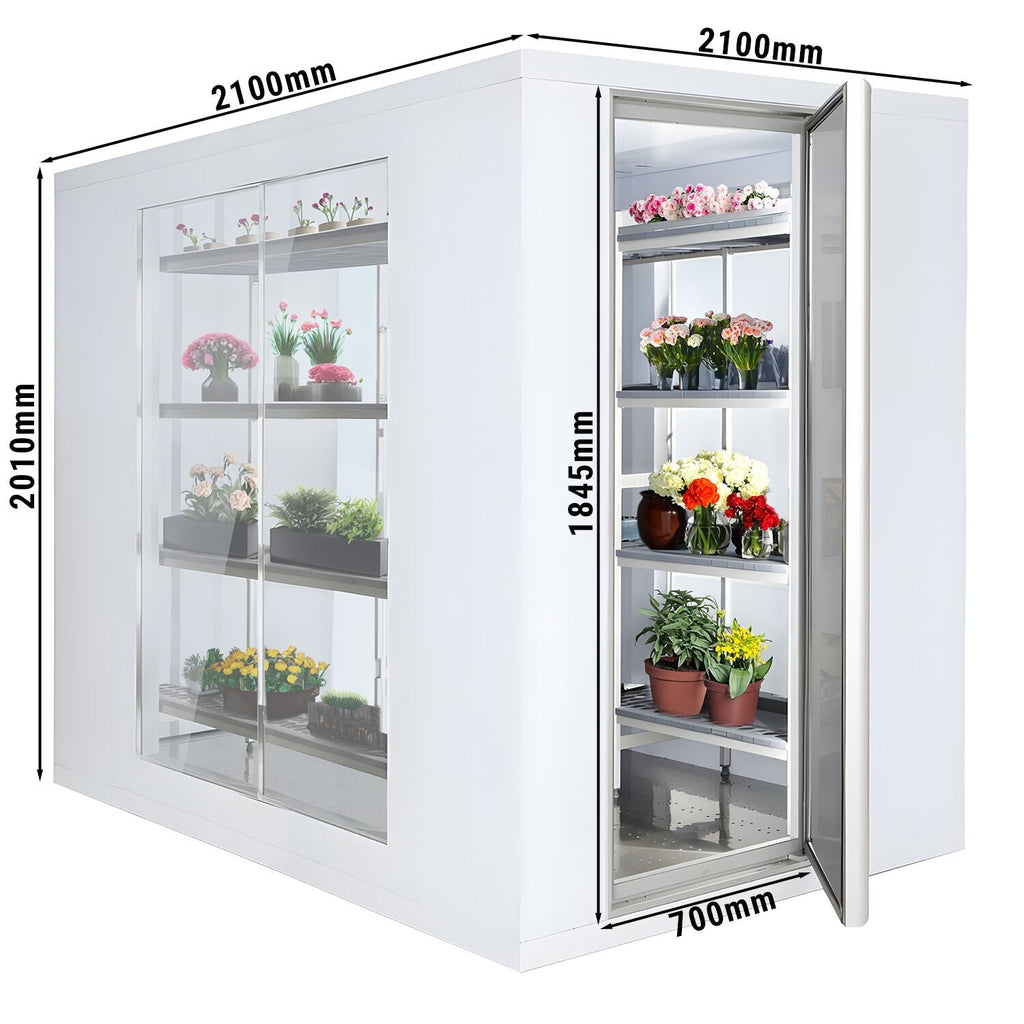 Cold Room - 2100x2100mm - 6,9m³ - 3 glass edges